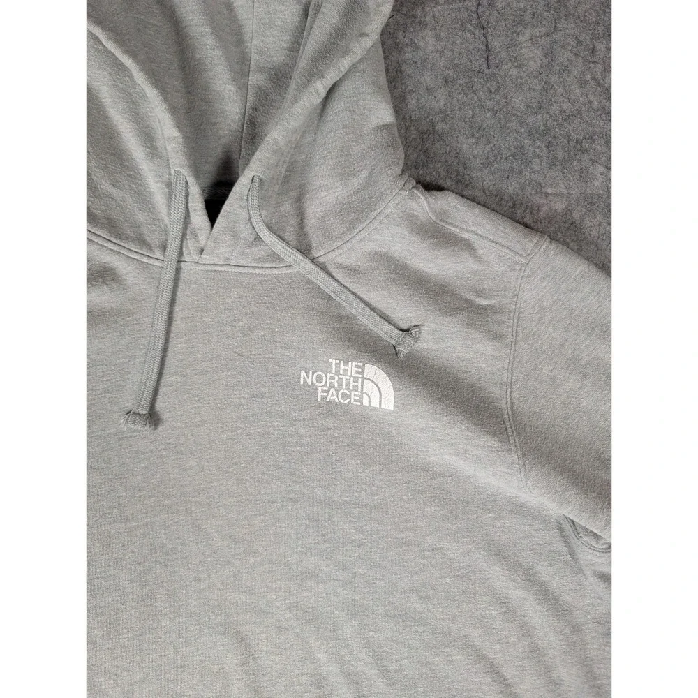 The North Face Mens Gray Box Logo Hoodie Never Stop Exploring Pullover XL